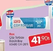 Rox Çöp Torbası Büyük Boy 65X80 Cm 20'Li
