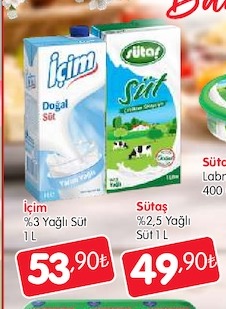 İçim %3 Yağlı Süt 1 L