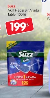 Suzz Aktif Hepsi Bir Arada Tablet 100'Lü
