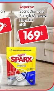 Asperox Sparx Diamond Bulaşık Makinesi Kapsülü 40'Lı