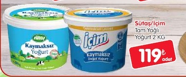 Sütaş/İçim Tam Yağlı Yoğurt 2 Kg