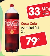 Coca Cola Az Kalori Pet 3 L