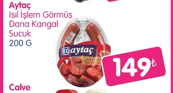 Aytaç Isıl İşlem Görmüş Dana Kangal Sucuk 200 G