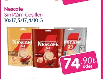 Nescafe 3In1/2In1 Çeşitleri 10X17,5/17,4/10 G