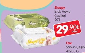 Sleepy Islak Havlu Çeşitleri 90'Lı