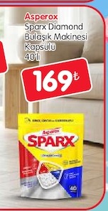 Asperox Sparx Diamond Bulaşık Makinesi Kapsülü 40'Lı