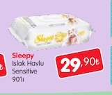 Sleepy Islak Havlu Sensitive 90'Lı