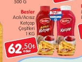 Besler Acılı/Acısız Ketçap Çeşitleri 1 Kg
