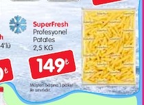 Superfresh Profesyonel Patates 2,5 Kg