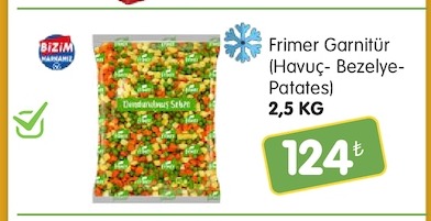 Frimer Garnitür (Havuç- Bezelye- Patates) 2,5 Kg