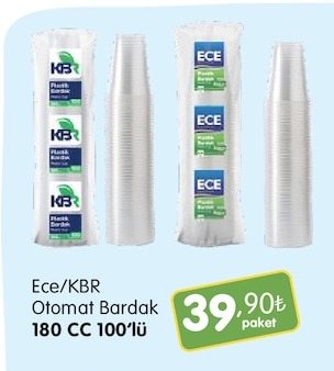 Ece/Kbr Otomat Bardak 180 Cc 100'Lü
