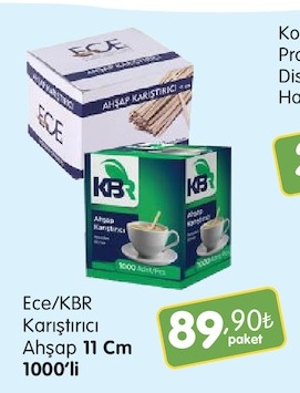 Ece/Kbr Karıştırıcı Ahşap 11 Cm 1000'Li