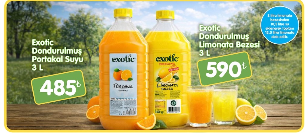 Exotic Dondurulmuş Portakal Suyu 3 L