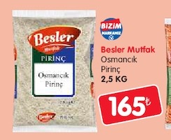 Besler Mutfak Osmancık Pirinç 2,5 Kg
