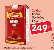 Çaykur Tiryaki Siyah Çay 1 Kg