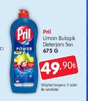 Pril Limon Bulaşık Deterjanı Sıvı 675 G