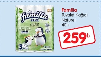 Familia Tuvalet Kağıdı Naturel 40'Lı