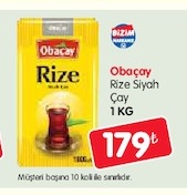Obaçay Rize Siyah Çay 1 Kg