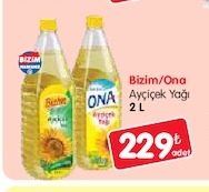 Bizim/Ona Ayçiçek Yağı 2 L