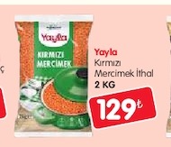 Yayala Kırmızı Mercimek İthal 2 Kg
