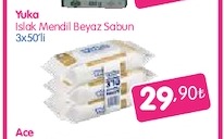 Yuka Islak Mendil Beyaz Sabun 3X50'Li
