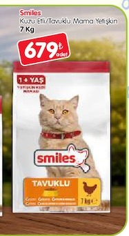 Smiles Kuzu Etli/Tavuklu Mama Yetişkin 7 Kg