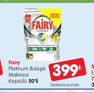 Fairy Platinum Bulaşık Makinesi Kapsülü 50'Li