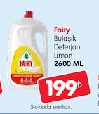 Fairy Bulaşık Deterjanı Limon 2600 Ml