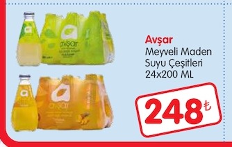 Avşar Meyveli Maden Suyu Çeşitleri 24X200 Ml