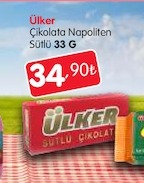Ülker Çikolata Napoliten Sütlü 33 G