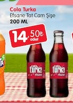 Cola Turka Efsane Tat Cam Şişe 200 Ml