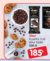 Ülker Kuvertür %54 Bitter Tablet 200 G