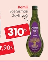 Komili Ege Sızması Zeytinyağı 1 L