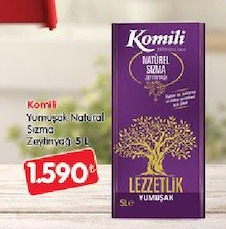 Komili Yumuşak Natural Sızma Zeytinyağı 5 L
