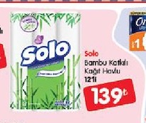 Solo Bambu Katlı Kağıt Havlu 12'Li