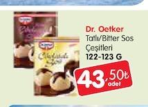 Dr. Oetker Tatli/Bitter Sos Cesitleri 122-123 G