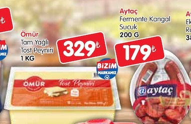 Ömür Tam Yağlı Tost Peyniri 1 Kg