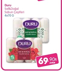 Duru Saf&Doğal Sabun Çeşitleri 4X70 G