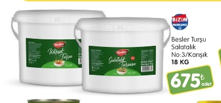 Besler Turşu Salatallik No:3/Karışık 18 Kg