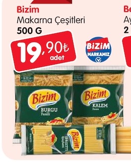 Bizim Makarna Çeşitleri 500 G