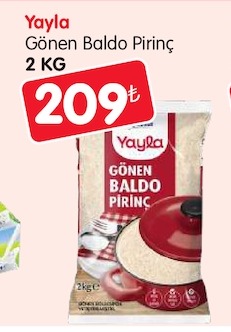 Yayl Gönen Baldo Pirinç 2 Kg