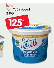 İçim Tam Yağlı Yoğurt 2 Kg