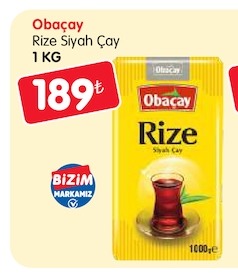 Obaçay Rize Siyah Çay 1 Kg