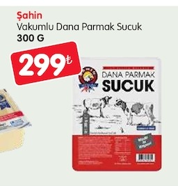 Şahin Vakumlu Dana Parmak Sucuk 300 G