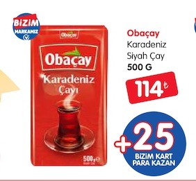 Obaçay Karadeniz Siyah Çay 500 G