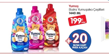 Yumoş Ekstra Yumuşatıcı Çeşitleri 1440 Ml