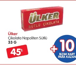 Ülker Çikolata Napoliten Sütlü 33 G