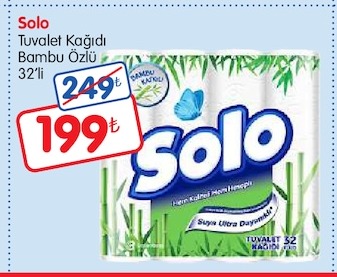 Solo Tuvalet Kağıdı Bambu Özlü 32'Li