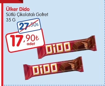 Ülker Dido Sütlü Çikolatalı Gofret 35 G