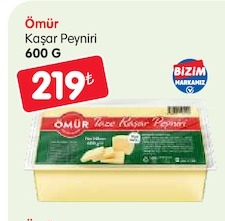 Ömür Kaşar Peyniri 600 G